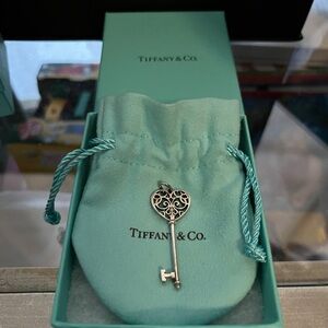 Tiffany & Co. Silver Enchanted Heart Key Charm